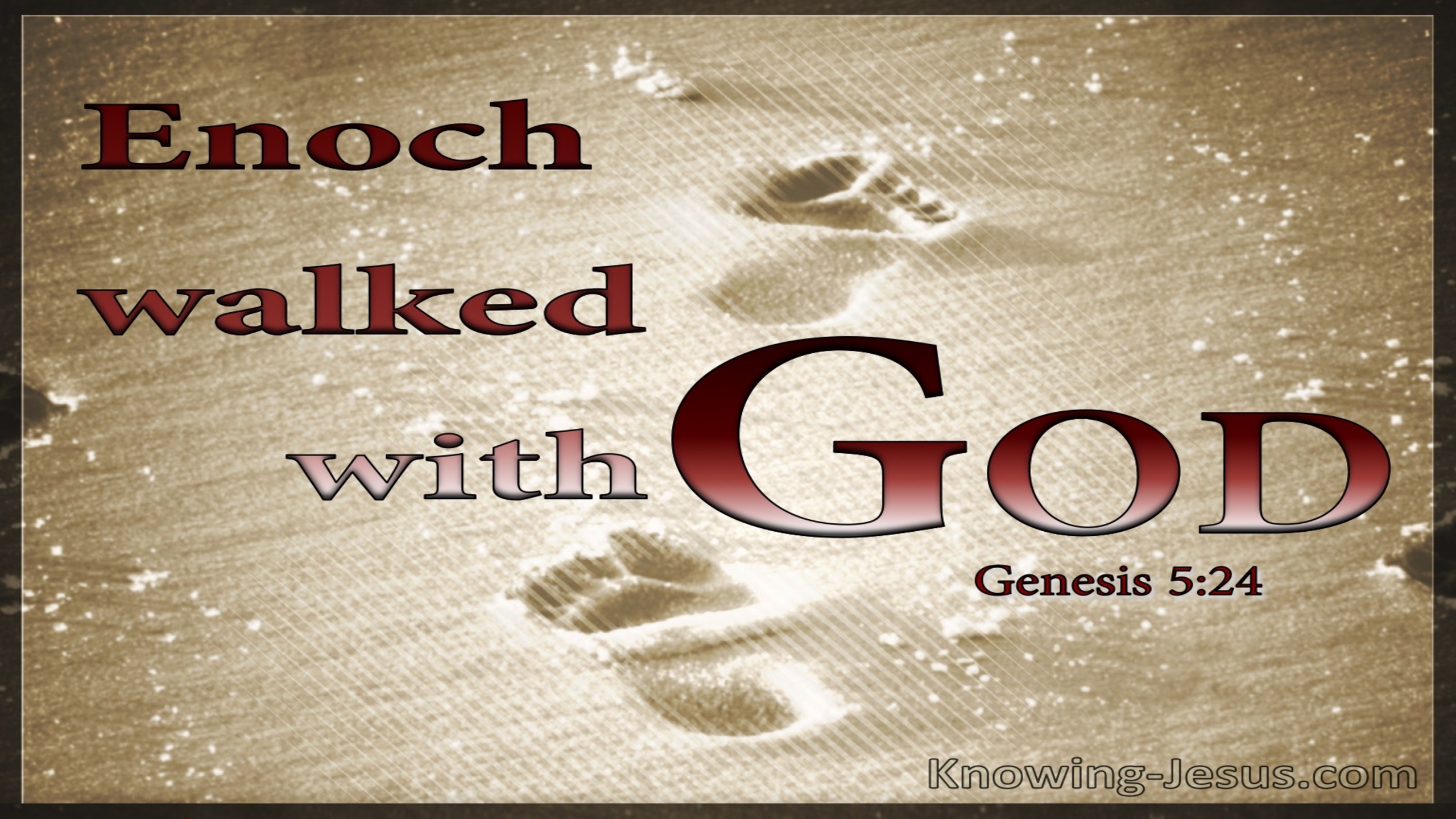 Genesis 5:24 Enoch Walked With God (red)